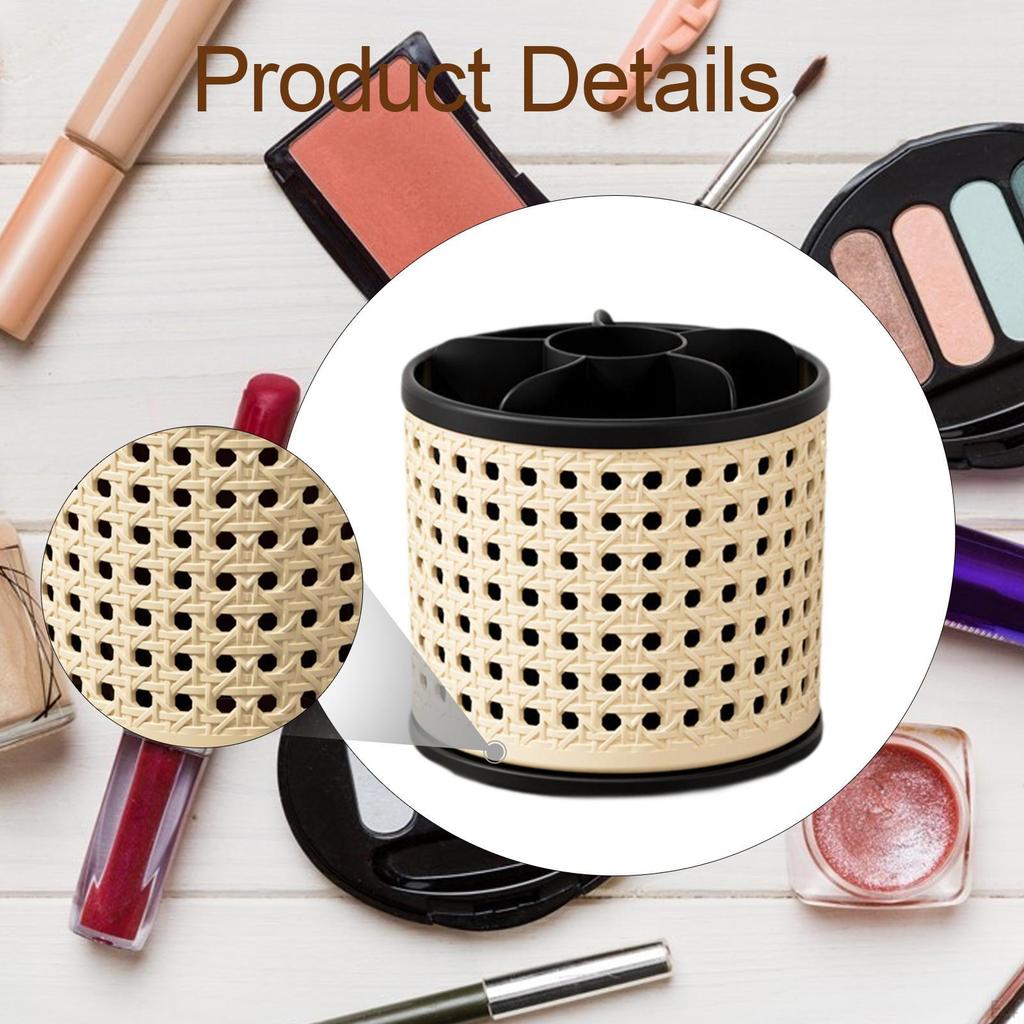 Настольный стационарный органайзер Держатель для кистей для макияжа Вращающийся на 360° Органайзер для ручек и карандашей для
