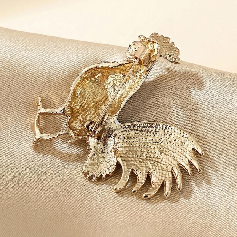 Bird Brooch Pin in Alloy with Sparkling Body Detail and Enamel Finish for Lapel, Jacket, Scarf or Bag Styling Wear