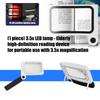 Lightweight Bright LED Illuminated 3.50X Handheld Magnifier Portable Lighted Reading Glass For Senior Craftsmen Traveler