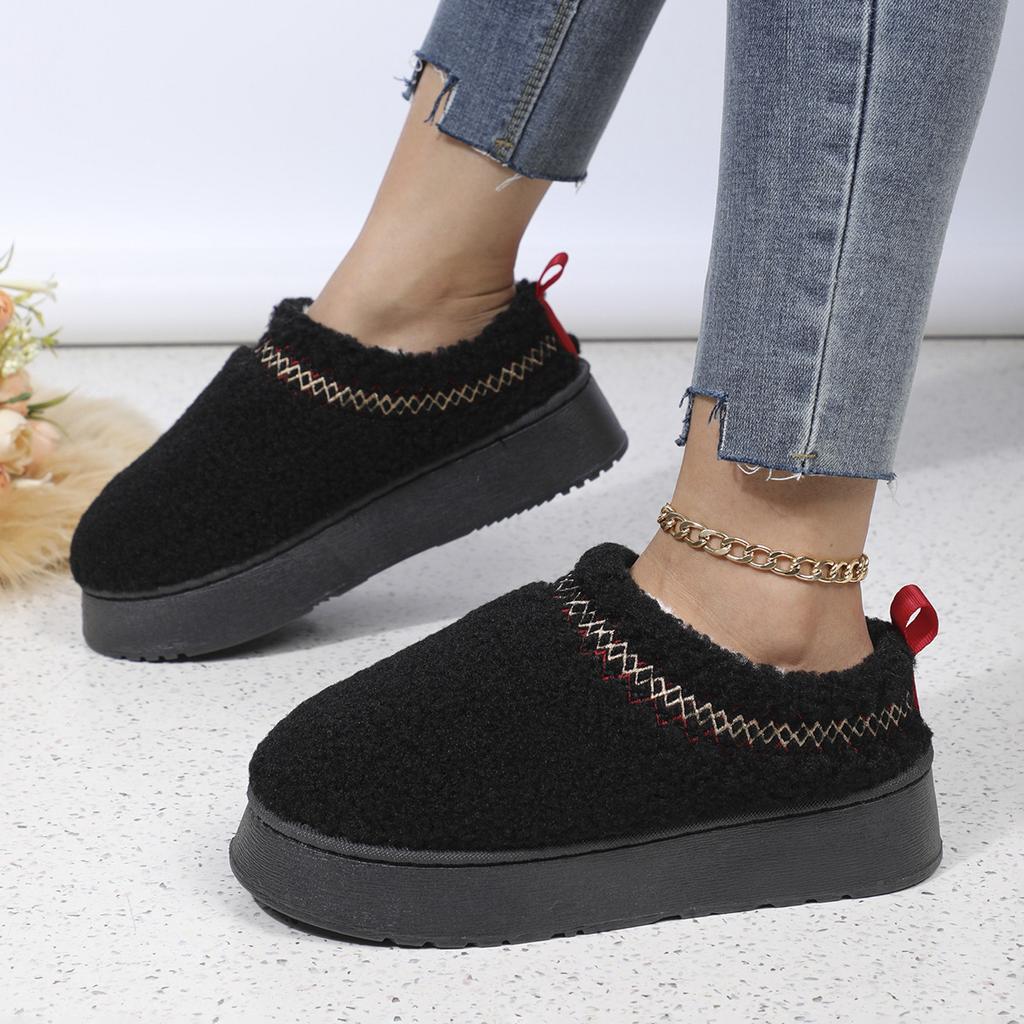 Fashion 2024 Luxury Brand New Women Slippers Ankle Boots Flats Platform Short Cotton Shoes Slippers