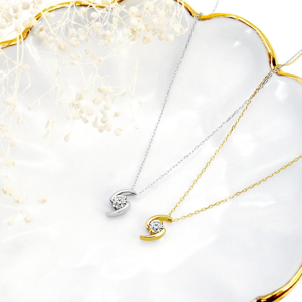 Ожерелье Сатурн Бриллиант 1 Гран Платина PT900 [Лара Кристи] 0.1 карат lp51-0006-pt