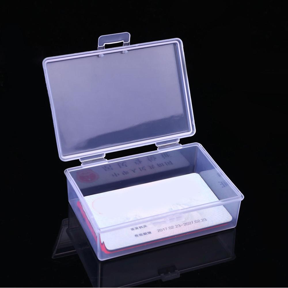 Mini Boxes Rectangle Plastic Card Storage Box Practical Transparent Toolbox Bead Jewelry Case Display Organizer Container
