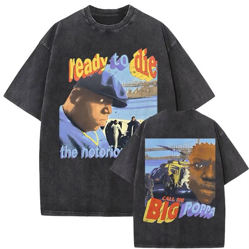 The Notorious Big Is Was All A Dream Графическая Винтажная Стиранная Футболка Хип-Хоп Рэпер Бигги Смоллс Футболки Унисекс Оверсайз Футболка
