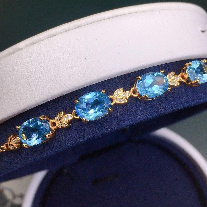 Sace Gems Браслет из медного сплава с синим цирконием – стильный и изысканный свадебный подарок для подруги