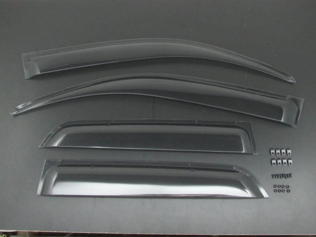 BRIGHTZ Premium Side Door Visors with Hardware for Toyota Hilux Surf Fits N215 210/215 [INJ-V-041], Green, Trim, KD, RZN, VZN, N210, (Part Number