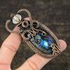 Labradorite, Moonstone Handmade Copper Wire Wrap Pendant 3.46" P3P64