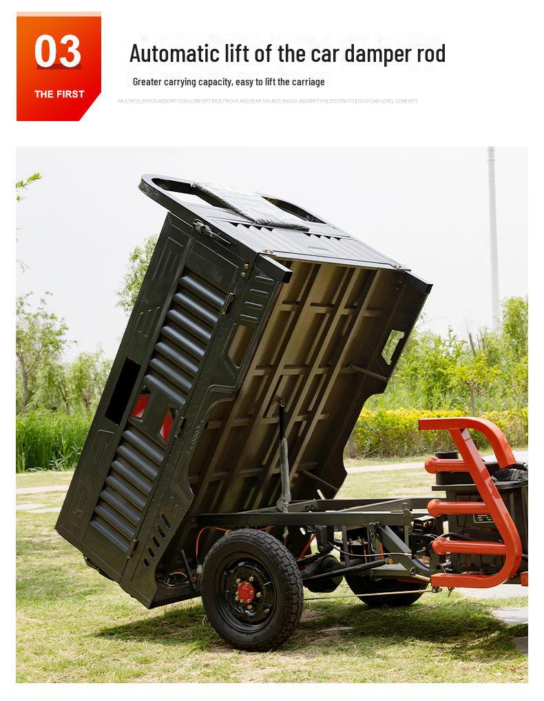 Электрический трехколесный велосипед длиной 1,6 м для грузовых перевозок и сельскохозяйственного использования