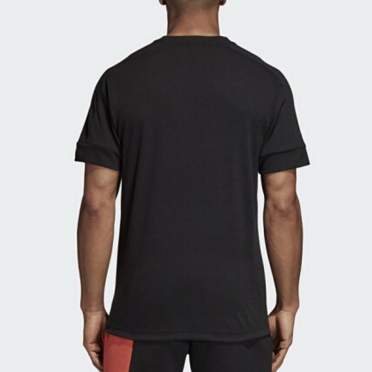 Adidas T Shirts Men's Black Crew Neck Moderate Straight Fit CY9874