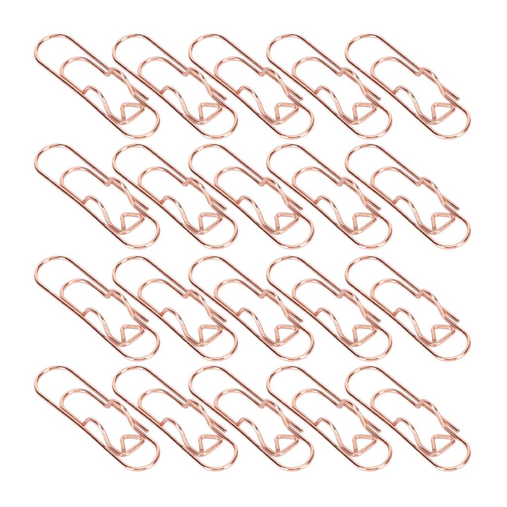 20Pcs Metal Pen Clips Sturdy Metal Strong Clamping Gold Book Pen Holder for Office Scho