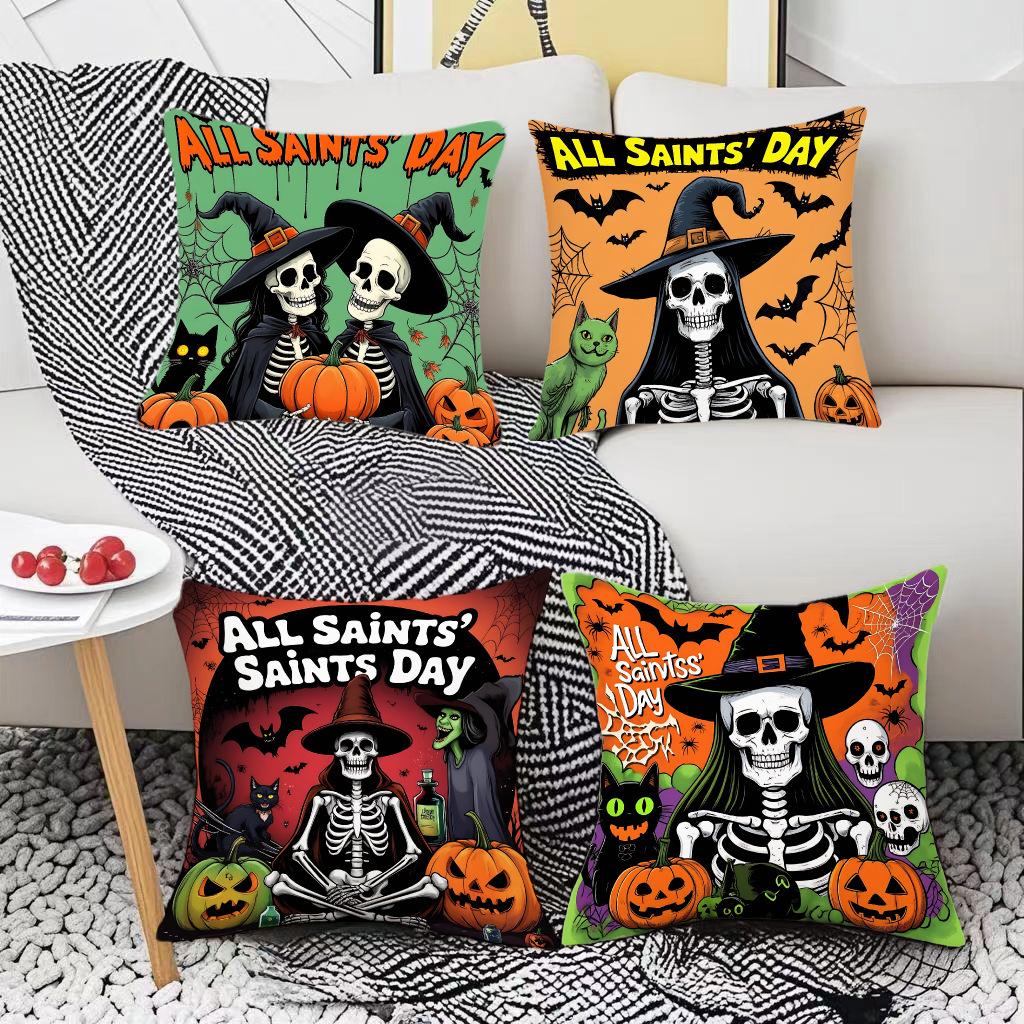 Новый европейский и американский стиль Чехол для подушки для вечеринки на Хэллоуин Фестиваль призраков Тыквенная атмосфера Декоративный атмосферный чехол для подушки
