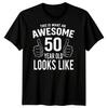 Так выглядит потрясающий 50-летний мужчина 50-й день рождения Мужская футболка