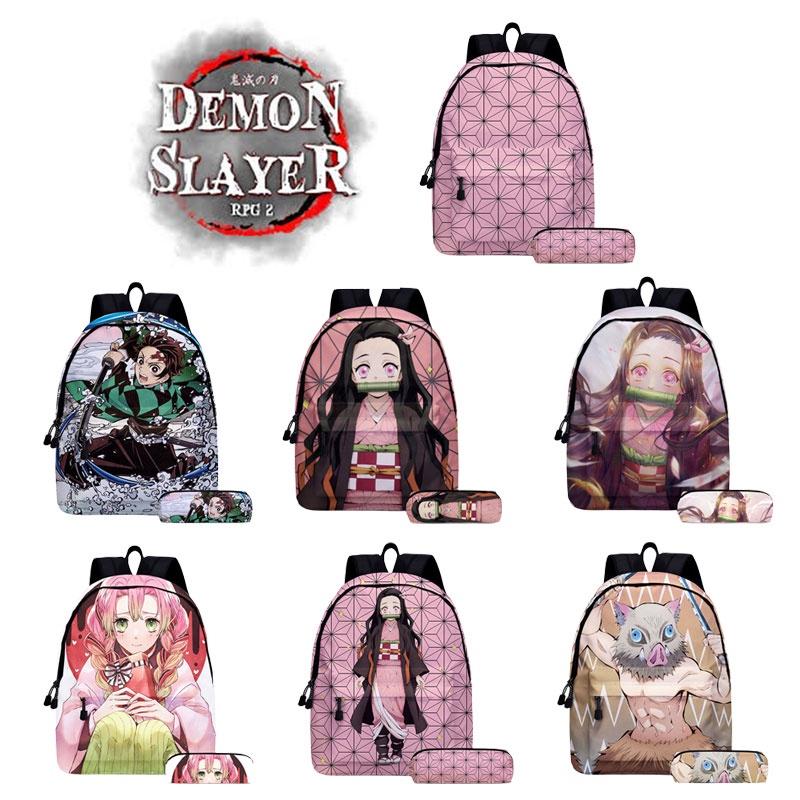 Премиум Школьный Рюкзак И Пенал из Demon Slayer, Вместимость 20л, Аниме Дизайн