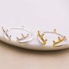 Creative Two-Tone Deer Open Ring for Women - Elk Design Christmas Gift