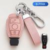 For Benz W203 W204 W212 C180 GLK300 CLS CLK CLA SLK C S E Class 2 Buttons Leather Car Key Case Cover Shell Accessories