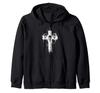 Witchy Vibes Cross Gothic Aesthetic Occult Art Zip Hoodie