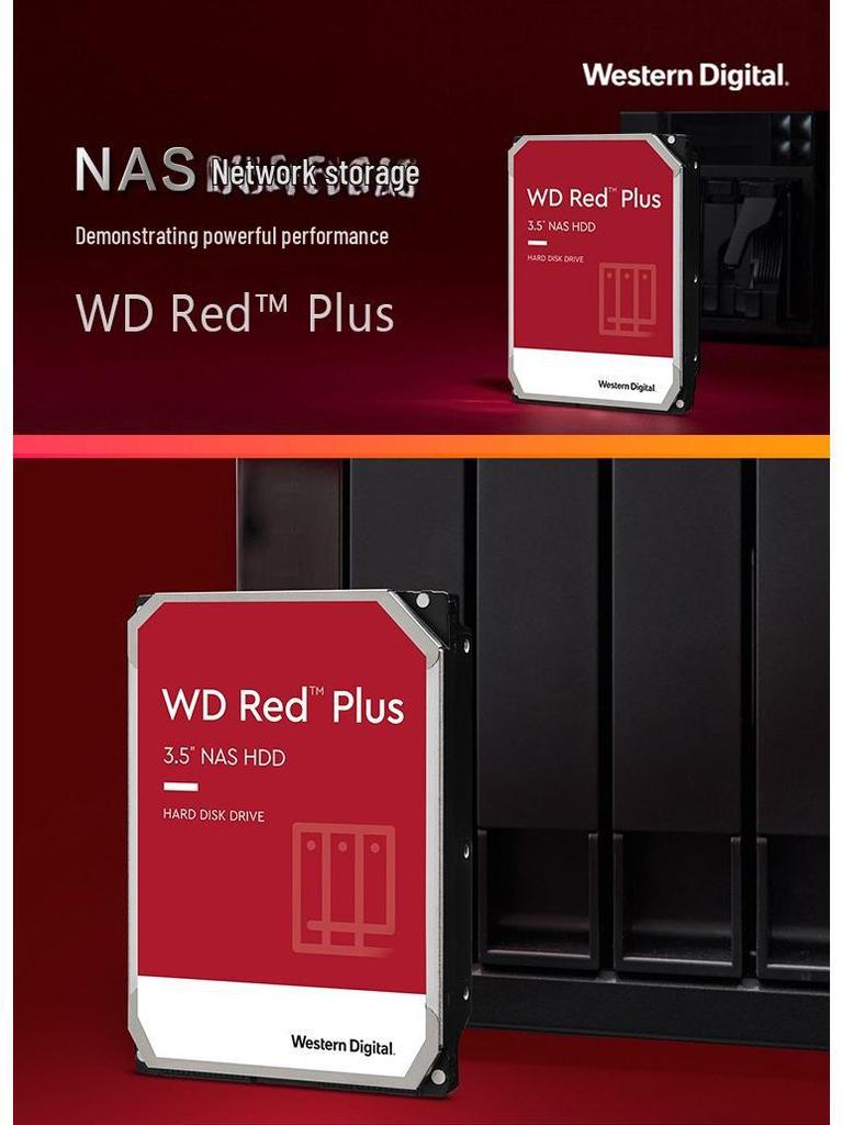 WD Western Digital NAS-Compatible Mechanical Hard Drive 2TB/4TB/8TB/10TB/16TB, 3.5-inch SATA