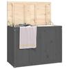 VidaXL Laundry Box Grey 88.5x44x66 Cm Solid Pine Wood 823571