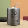 Нержавеющая сталь Изолированная Американская Кружка для Кофе Портативная Уличная Кружка с Соломкой 600 мл