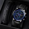 Men's Fashion Sports Watches Men Luxury Business Quartz Wristwatch Calendar Male Casual Leather Bracelet Watch Luminous Clock