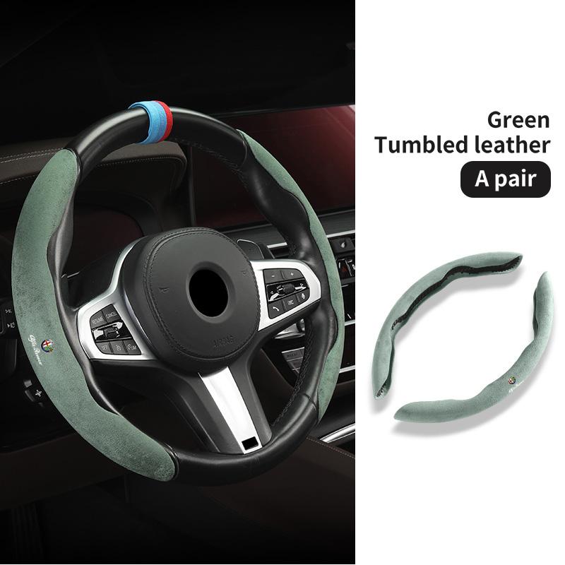 Suede Anti-slip Car Steering Wheel Covers Decorative Accessories For Alfa Romeo 159 Giulietta Giulia 147 Mito 156 159 166 GTxya563