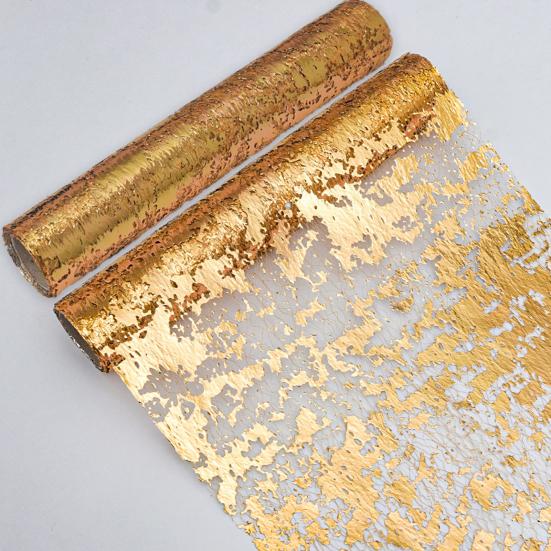 1/4/10 шт. Золотая сетчатая дорожка на стол Легко чистить Металлизированные фольгированные салфетки Свадебная вечеринка Праздничный декор обеденного стола