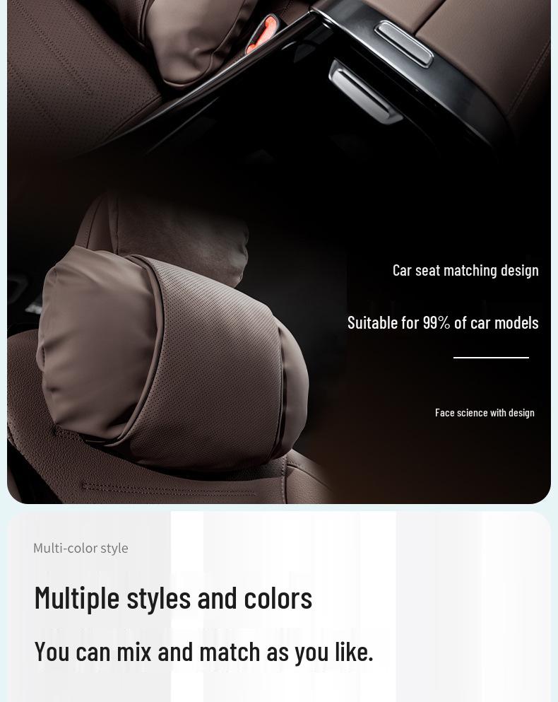 Mercedes-Benz Neck & Lumbar Support Pillow for C-Class, GLC, S-Class, A-Class, GLE, V-Class, EQ