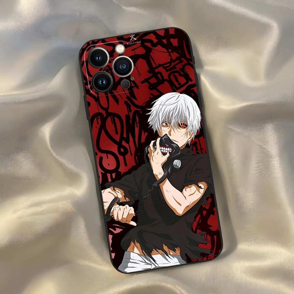 Чехол Tokyo Ghoul для iPhone 16 15 14 13 12 11 Pro Max Xr X Xs Mini 8 Plus SE 2022 Черный Мягкий Силиконовый Чехол