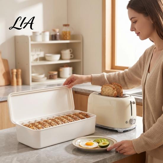 Bread Slice Separator for Freezer 11-Slot Silicone Box Sourdough Storage, Flexible Container with Individual Hand Made Storage Compartments