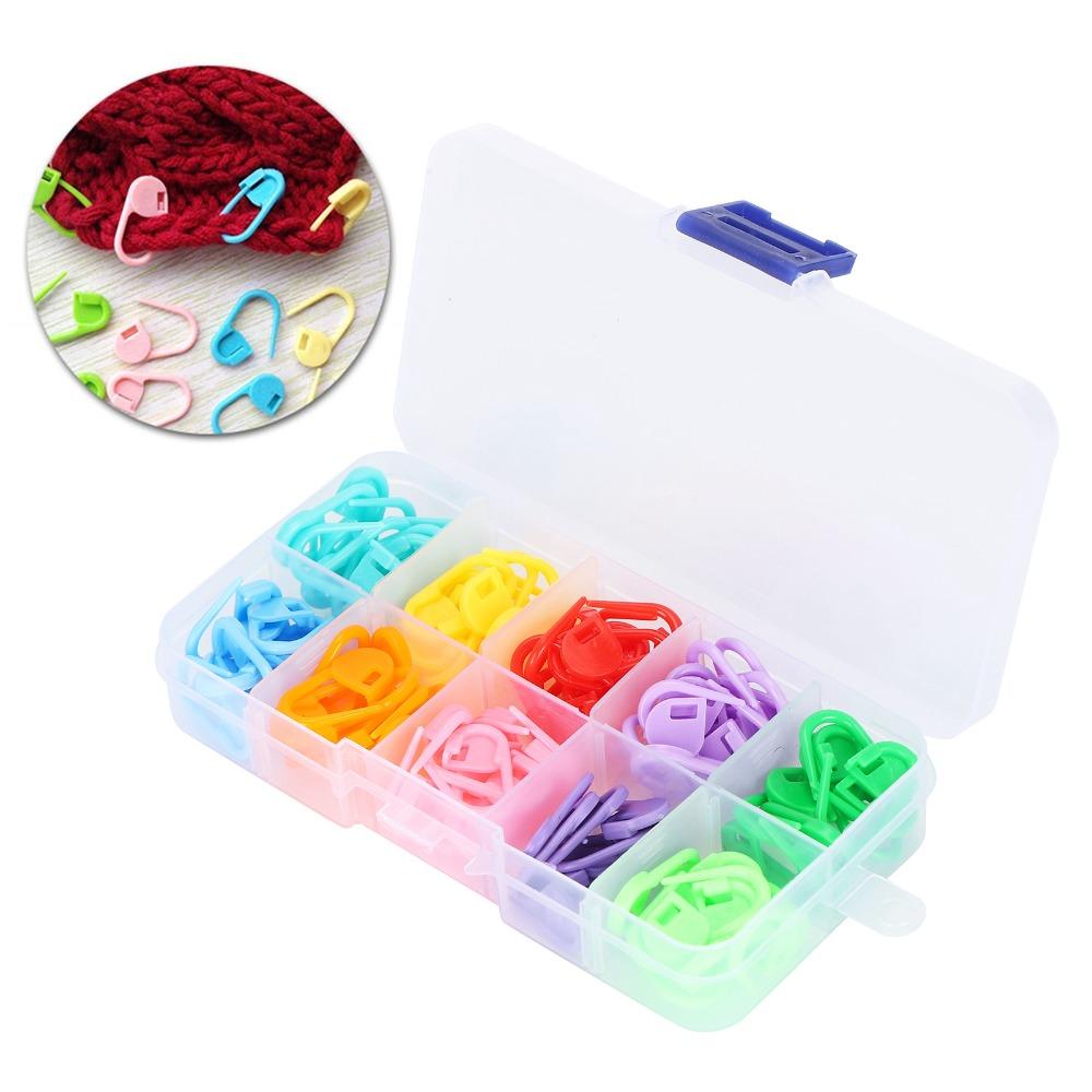 300pcs Assorted Color Knitting Stitch Markers Plastic Stitch Counter Clips For Crochet