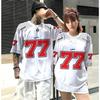 Number Letter Jersey Fan Culture Shirt 3D Printed Men's T-shirt Street Short Sleeved High Street Hip Hop Oversize T Shirt