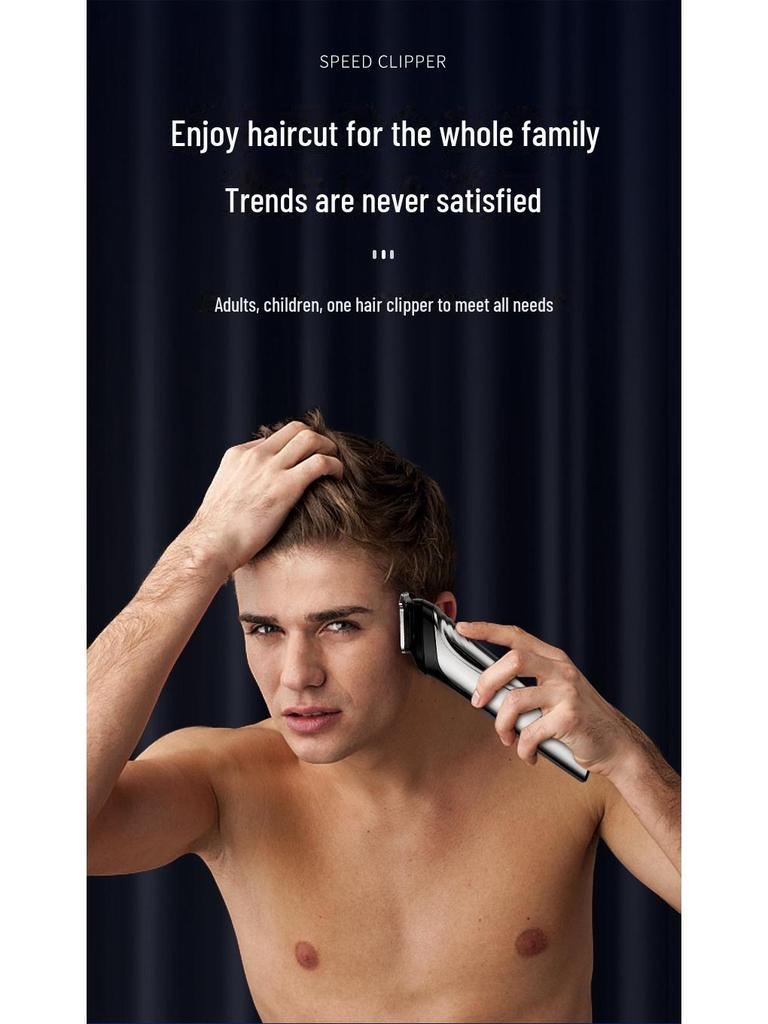Электрический набор для ухода за мужчинами: 5-в-1 машинка для стрижки волос и бакенбард, триммер для носа и бритвенный набор.