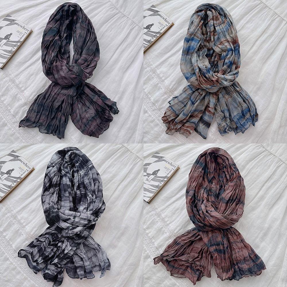 Folded Warm Scarf Cotton Neckerchief New Silk Scarf Autumn Winter