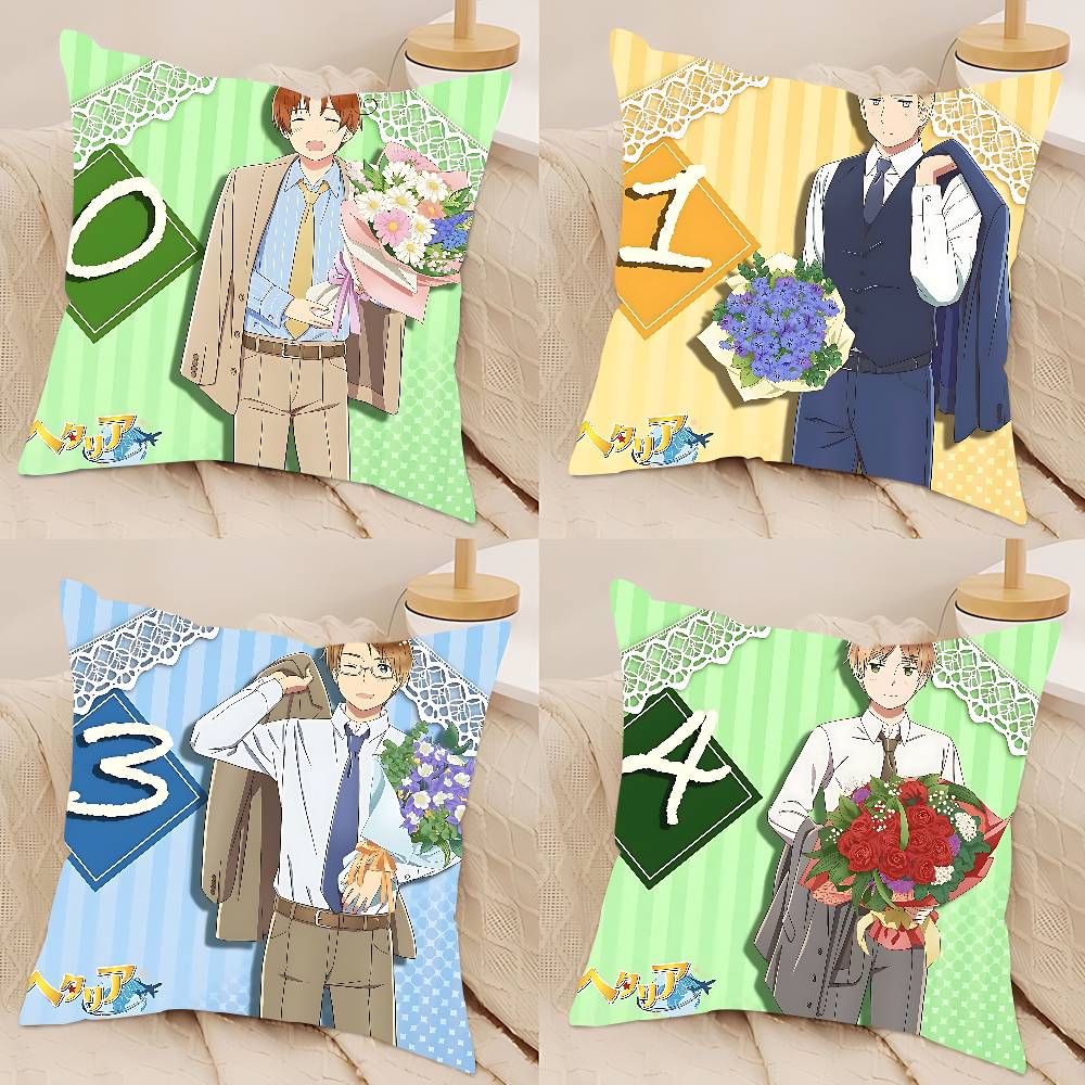 Наволочка Hetalia World Stars Съемная Моющаяся Наволочка – Мягкий Лен для Всех Сезонов
