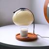 Candle Warmer Lamp Wooden Rack Iron Stand Glass Lampshade Decorative Retro Candle Melting Lamp with