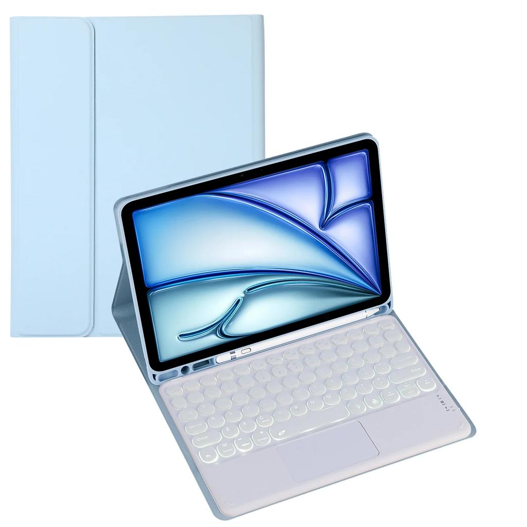Circular Keyboard Case & Mouse for Samsung Galaxy Tab A8 10.5inch Tablet Spanish/Japanese/Hebrew/Arabic/Ltalian Keyboard Cover