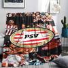 PSV Eindhoven Player Printed Flannel Blanket, soft throw for bedroom sofa, washable, fan merchandise, great gift.