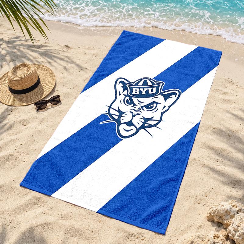 BYU Cougars Microfiber Beach Towel Quick Dry Sand Free Lightweight Beach Towels for Travel Swimming Camping