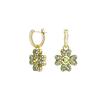 Swarovski Идиллия Серьги-клевер с покрытием из золота, форма капли воды, женские, зеленые 5670664