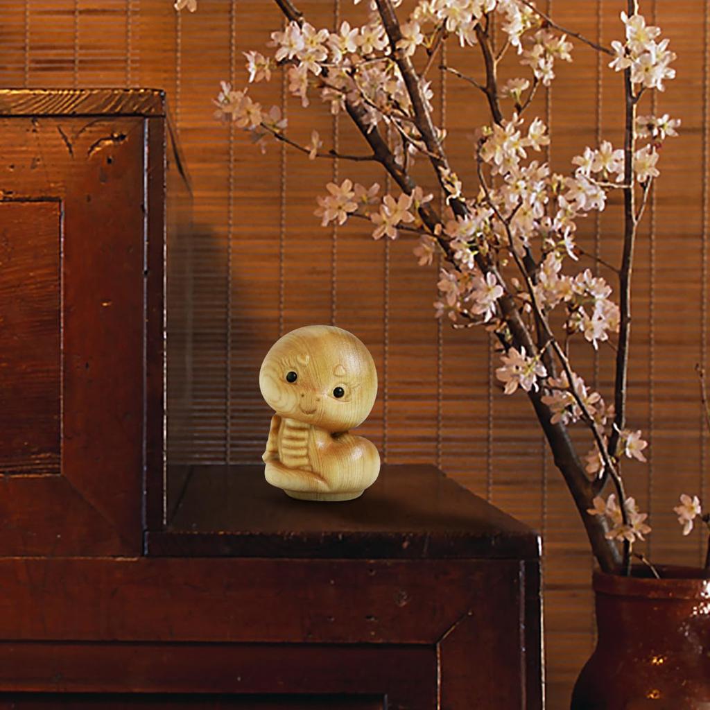 2025 Статуэтка со знаком зодиака Статуэтка Компактная Змея Резьба по дереву Змея Новое украшение Украшение Змея удачи Приветствие Весны Новое украшение Новое