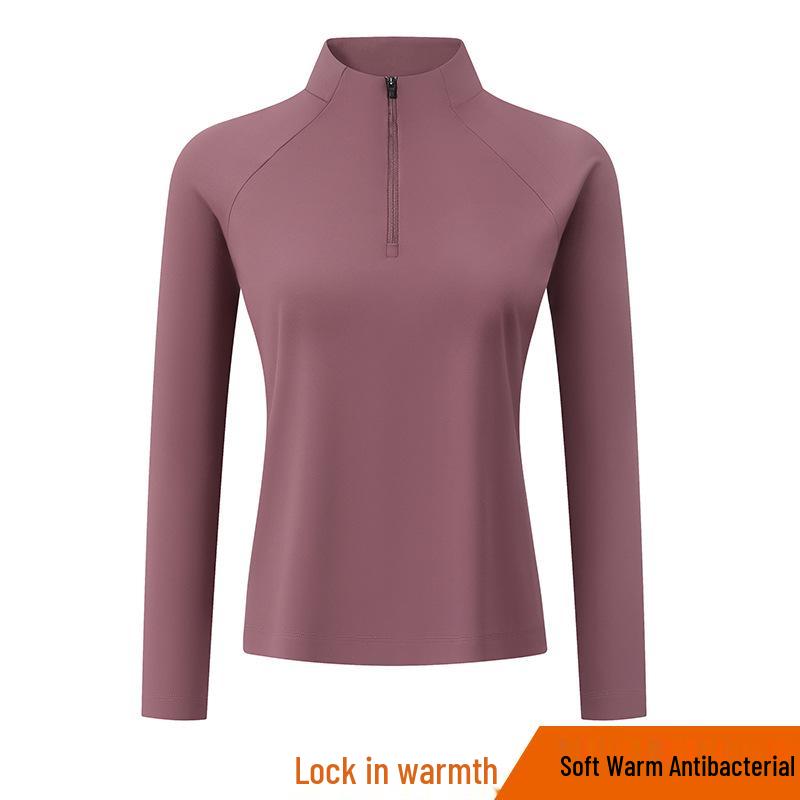 Женская спортивная футболка-поло с длинным рукавом и воротником на молнии 2025: Теплый повседневный топ для улицы