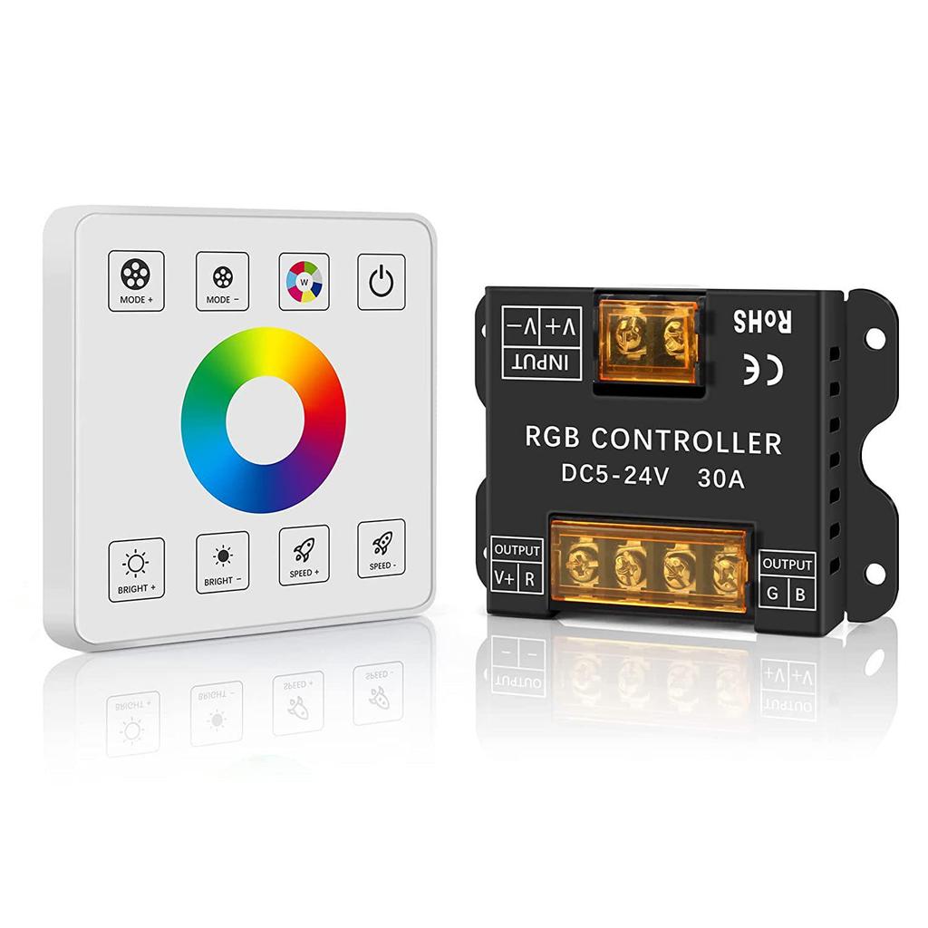 Светодиодная лента высокой мощности 30А, РЧ сенсорная панель, RGB контроллер (12V-24V)