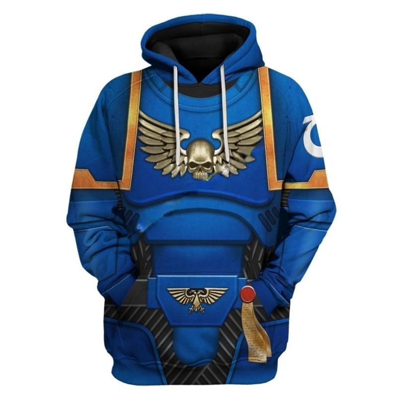 Warhammer 40k Space Marine Hoodie 3D Print Cosplay Set Teens
