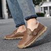 Fashion Spring Fashion Men's Breathable and Non Slip Casual Leather Shoes New Men Buckle Comfortable Outdoor Sports Casual Leather Shoes