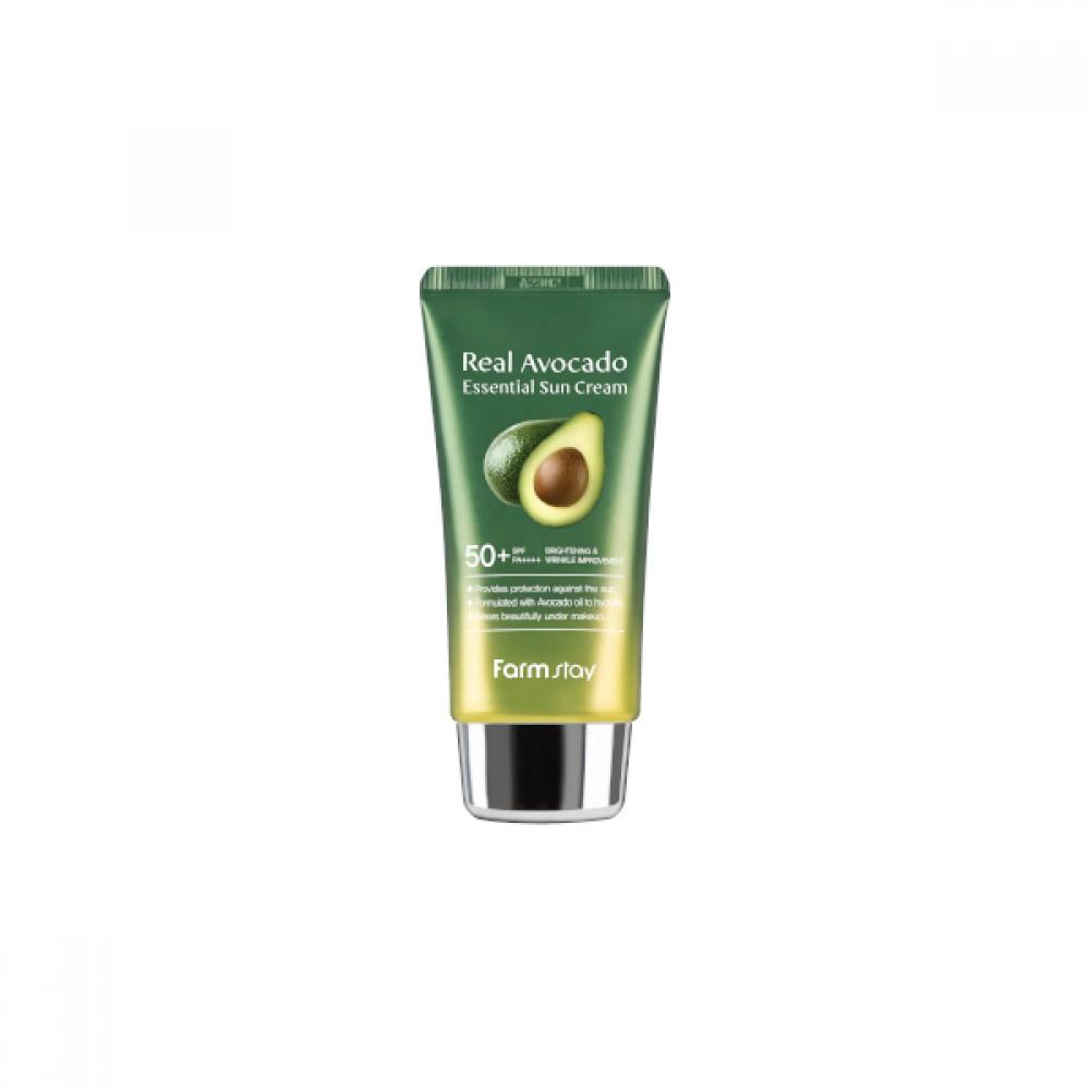 FARM STAY Real Avocado Essential Sun Cream SPF50+ PA++++ 70g+RANDOM GIFT