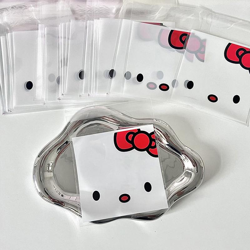 100 шт. Пластиковый пакет для хранения с принтом Hello Kitty Kawaii Милый Pochacco Герметичный пакет Упаковка для записей Мультяшный Самоклеящийся Подарочный пакет