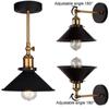 American Style Rural Retro Industrial Style Wall Lamp Iron Bedside Wall Light Staircase Creative Small Black Umbrella Sconce E27
