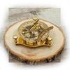 Латунь Золотое Солнце, Компас для часов Винтажный компас для морских солнечных часов 10,16 см
