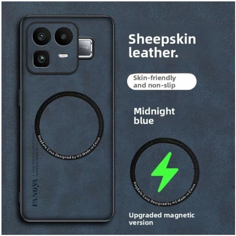Ударопрочный задний чехол из ПУ кожи для Realme Neo 8, Магнитная беспроводная зарядка, Чехол для телефона из овчины для Realme Neo 8, Матовый корпус