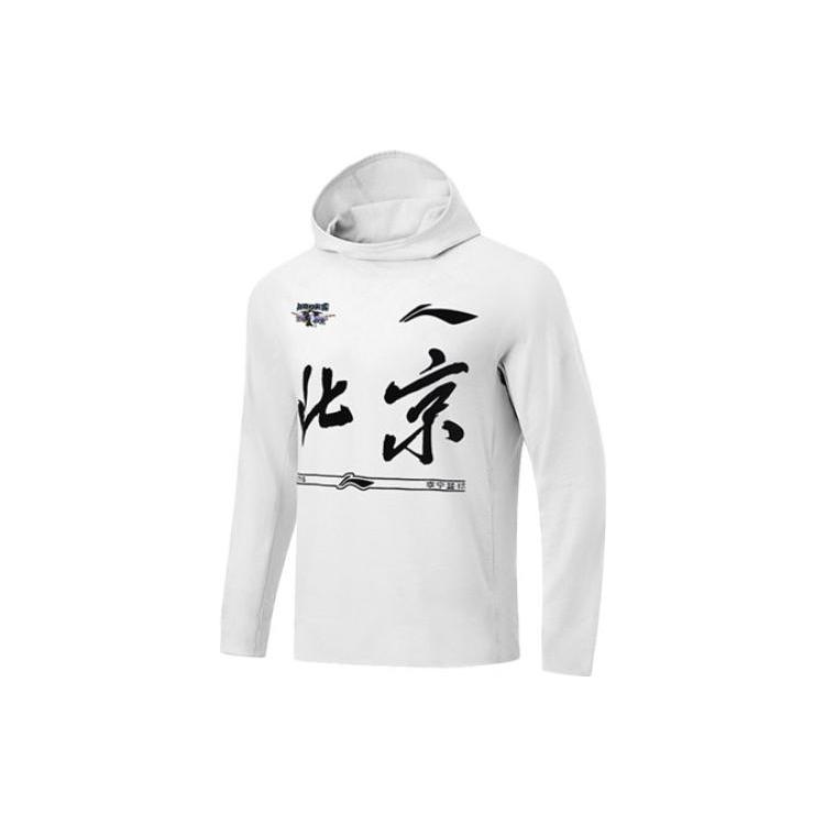 Футболки Li Ning Мужские Белые С Капюшоном Умеренный Прямой Крой ATLT209-2