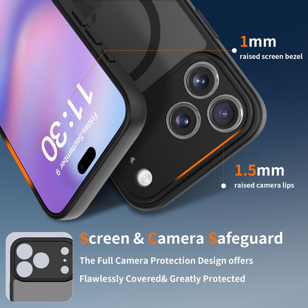 Camera Protection Matte Case For For Iphone 17 Pro Max Air 16 Plus 1 14 13 12 17Pro 16Pro Mag Safe Phone Cover Accessories
